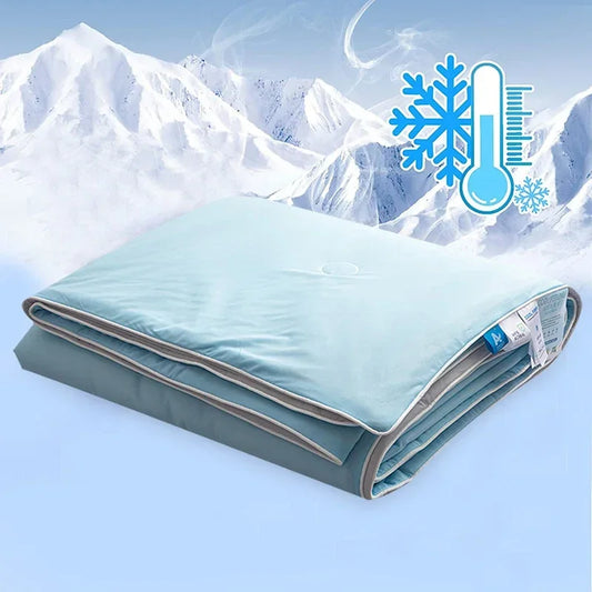 Air Condition Comforter for Summer Pure Color Ice Silk Cooling Blanket Lightweight and Smooth Twin/King Size Cold Quilt